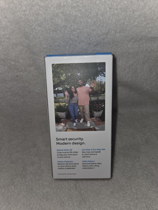 Ring Battery Doorbell 2nd Gen (newest model) 2K Speckled Gray [NEW] [MSRP $100] gallery