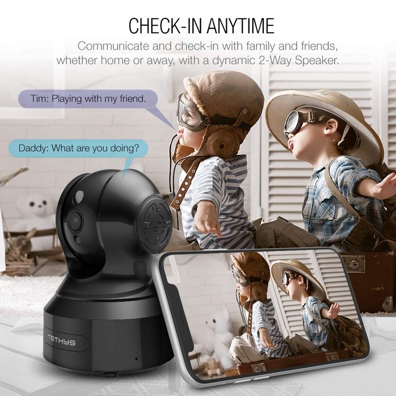 Wireless Security Camera 1080P Indoor Alexa Pan Tilt WiFi Dome Night Vision gallery