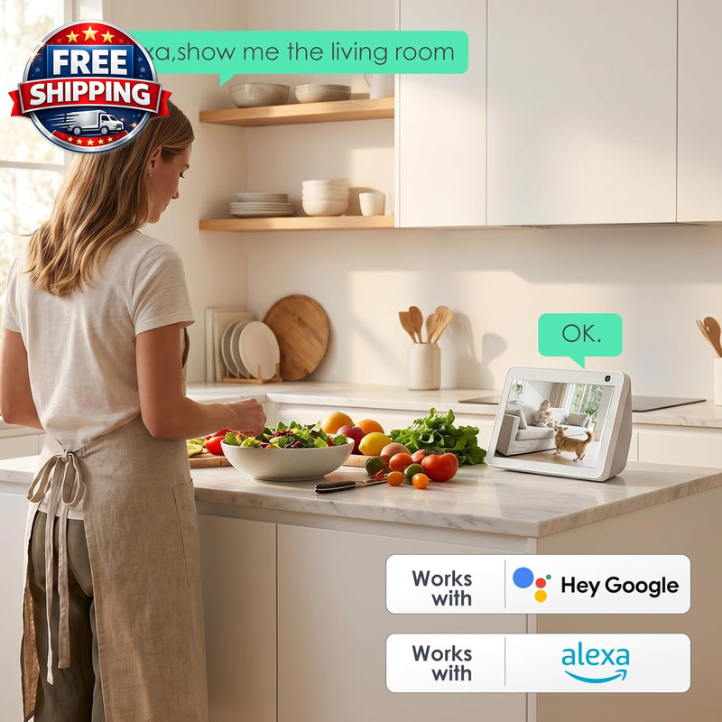Indoor Security Camera, 2.4/5Ghz, 2K 360° Wi-Fi Baby Monitor & Pet Camera W/Moti gallery