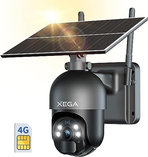 Smart 4G LTE Security Camera with Solar Power, Night Vision & PIR Detection