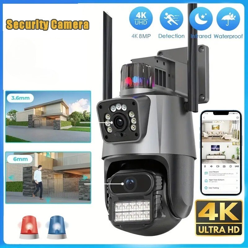 2PCS Camaras De Seguridad Wifi Exterior 4K Inalambrica Con Vision Nocturna Video gallery