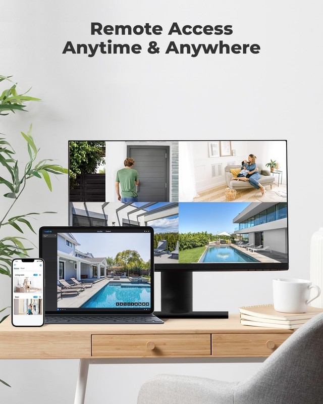 4K Wired Outdoor Security Camera System, IP PoE Dome, Night Vision, Human/Vehicl gallery