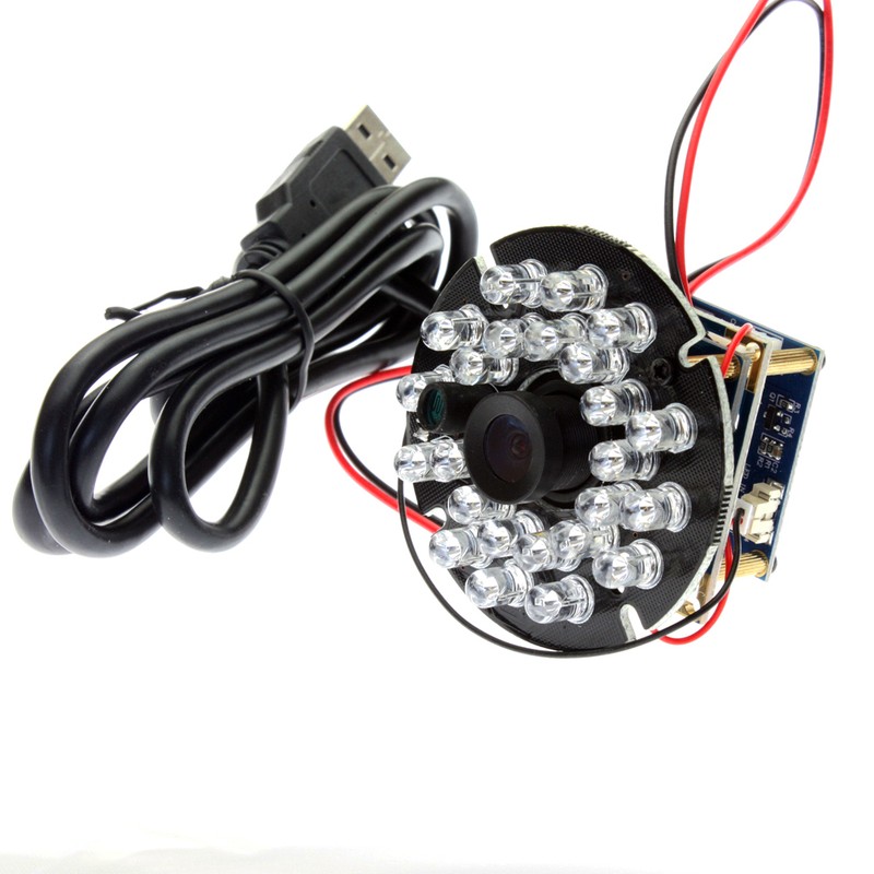 720P CCTV HD USB Camera Module with IR led CMOS H.264 Web Camera w/ 2.1mm Lens
