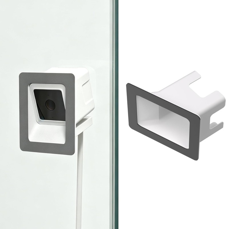 Water-Resistant Angled Window Mount for Wyze Cam V4 & V3 - Sleek White Design gallery