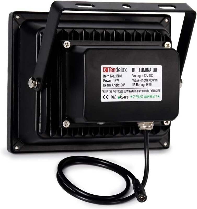 Outdoor IR Illuminator 200ft Range 18W 90° LED Flood Light for Security Cameras gallery
