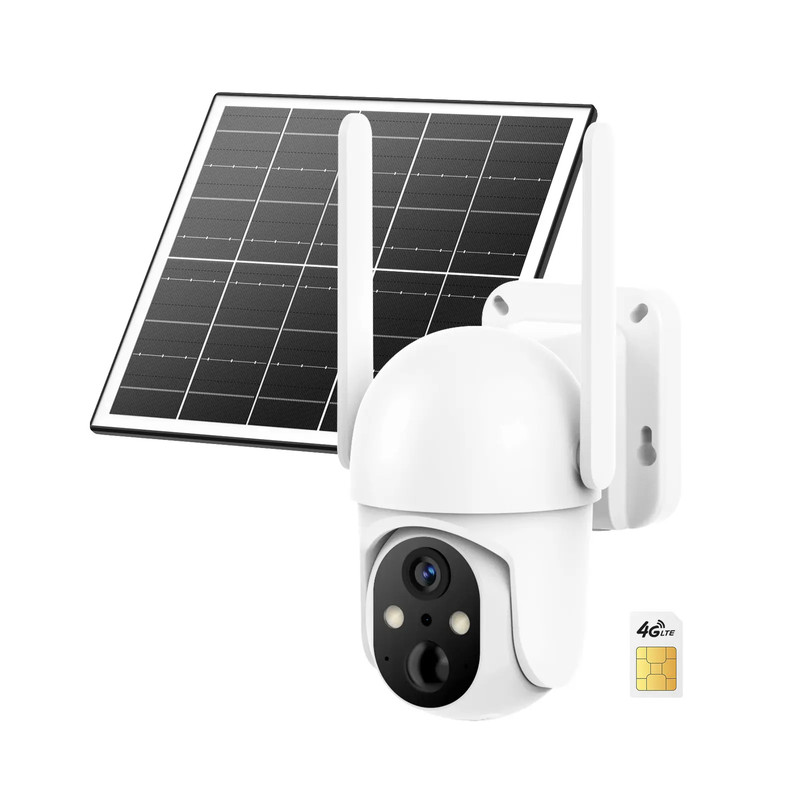4GLTE Security Camera No WiFi Needed Solar PIR Motion Sensor2KHD RBX-S60 – WHITE