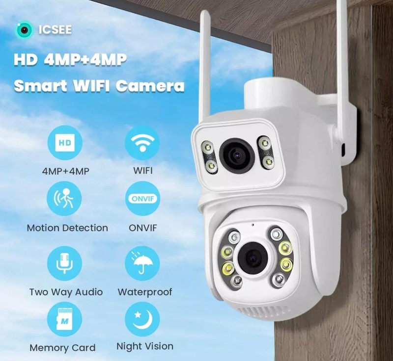 IP CAM PTZ WIFI DUAL LENS CAMERA DOME WIRELESS OUTDOOR SPEED ZOOM gallery