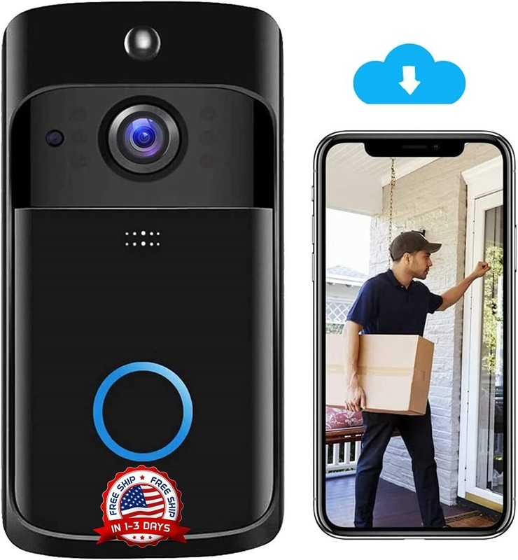 Timbre WiFi con cámara de seguridad Audio bidireccional Visión nocturna Nuevo