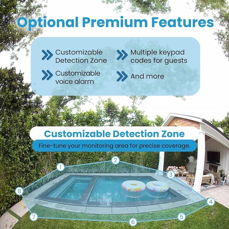 SwamCam Pool Alarm Wi-Fi Camera Smart System – ASTM F2208 Certified gallery