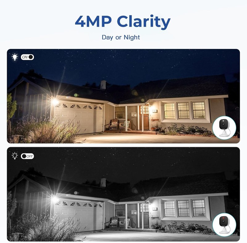 Weatherproof 4MP Camera System - Two Cameras with 2-Way Audio for Home Safety gallery