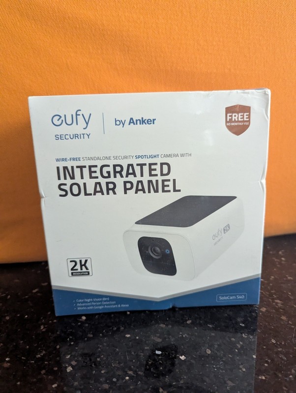 eufy Security SoloCam S40 Outdoor Wireless 2K Solar Spotlight Camera White