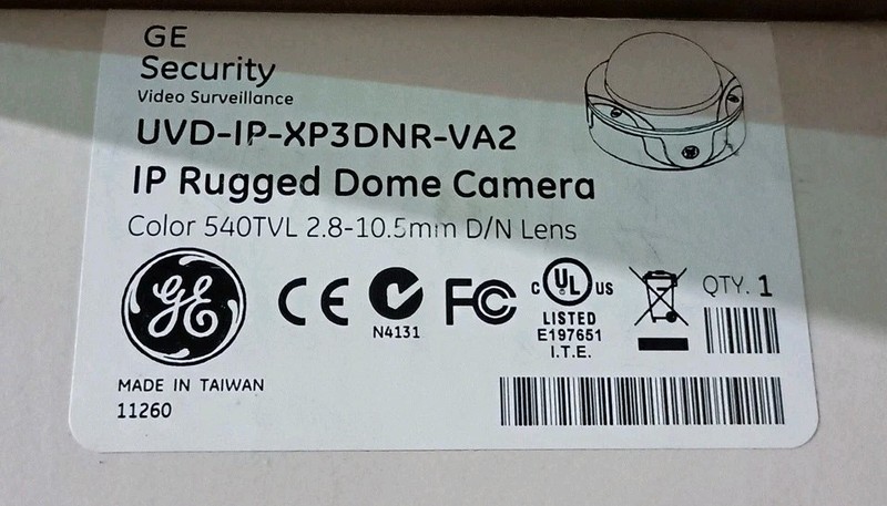 GE Security UVD-XP3DNR-VA9 UltraView Rugged Dome WDR 9-22mm AI IR gallery