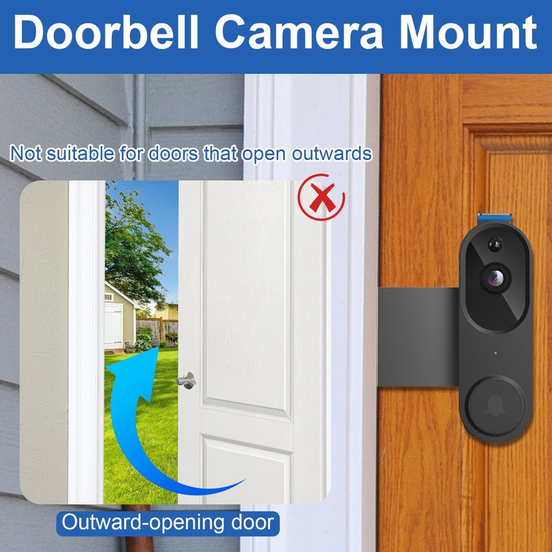 Anti-Theft Doorbell Mount No Drill with Orbitell/Reolink Video Doorbell, Adju... gallery