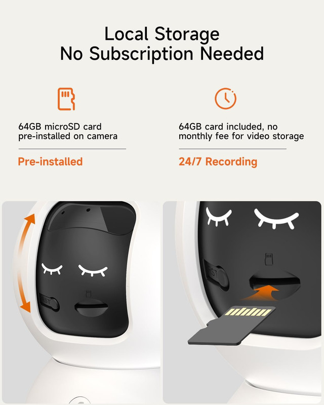 Smart 3K Indoor Dome Security Camera with AI Human/Pet/Facial Detection, 360° Pa gallery