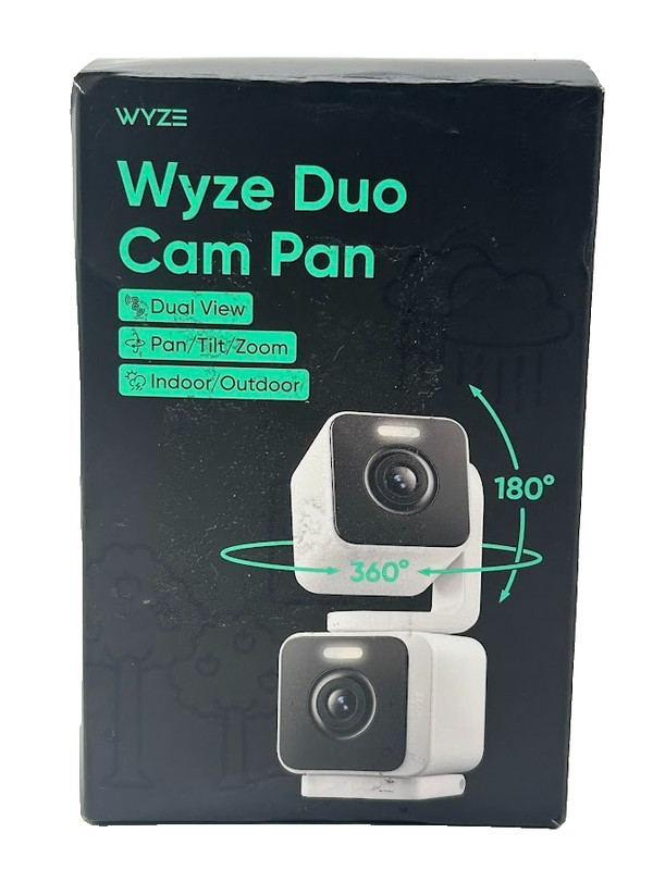 Wyze Pan Cam Duo Dual-Lens Indoor/Outdoor 2K Security Camera with Pan/Tilt