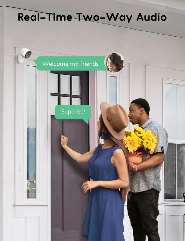 winees Security Cameras Outdoor, Wired 2K Wi-Fi for Home white-M3 Pro gallery