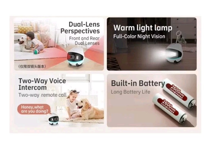 LeHo 1080p HD Smart Pet Robot Camera Whole House 2 Way Audio gallery