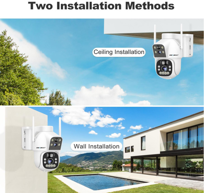 Cámara de seguridad solar WiFi para exterior, inalámbrica, con panel 8W y baterí gallery