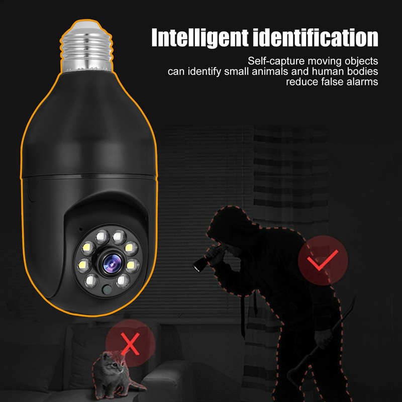 360° 1080P IP E27 Light Bulb Camera Wi-Fi IR Night Smart Home Wireless Security gallery