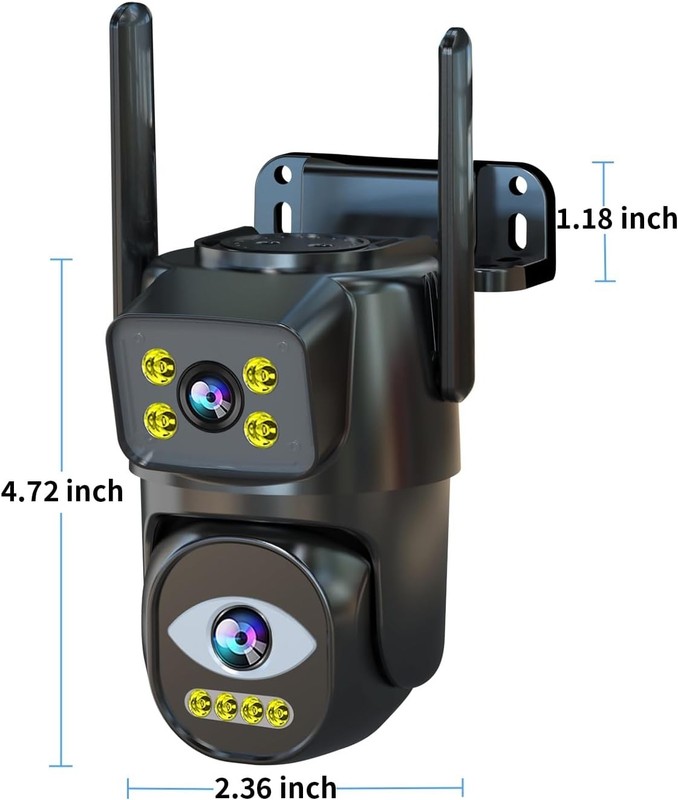 Dual Lens WiFi Security Camera Outdoor, 2.4G/5G PTZ Outdoor Plug-in Camera Auto gallery