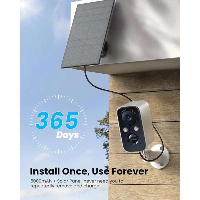 Solar Panel Security Cameras Wireless Outdoor with Solar Panel- Battery Powered gallery