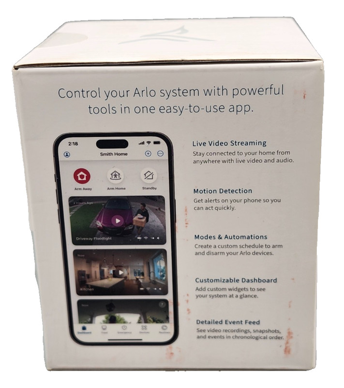 Arlo Essential Outdoor Wireless Security Camera 2K White New Sealed Box gallery