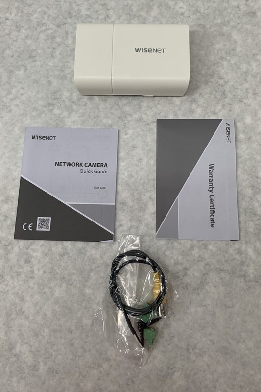 Wisenet XNB-6001 2MP 60FPS 120dB PoE 12VDC Network Camera Module White *NO DISK*