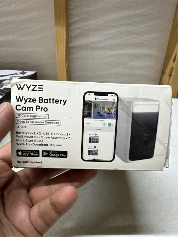 Wyze Battery Cam Pro 2 Pack WYZECOP-RB2PK Wireless 2k HD Color Night Spotlight gallery