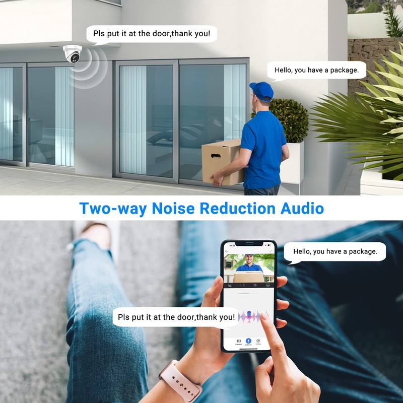 VIKYLIN Turret POE 24H Full color 6MP/8MP 4K Network CAMERA MIC&Speaker Outdoor gallery