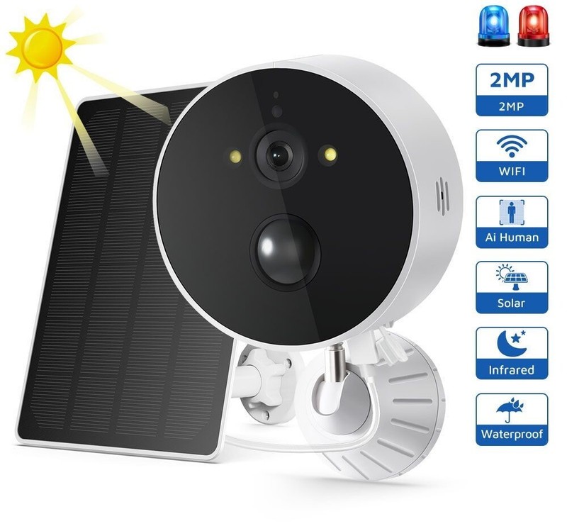 WiFi Solar Camera Outdoor Human Detection Solar Panel CCTV IP Security SmartCam