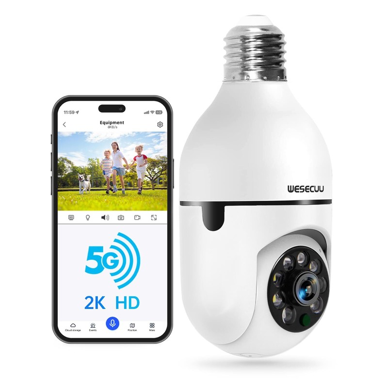 Camara De Seguridad Inalambrica IP Para Casas Exterior Vigilancia,WiFi 1080P HD: