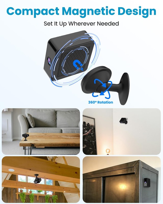 No WiFi Security Camera, 4K Mini Camera Works with or Without WiFi, Wireless ... gallery