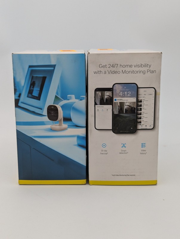 myQ Smart Indoor & Outdoor Wired Home Security Cameras | White | Lot of 3 gallery