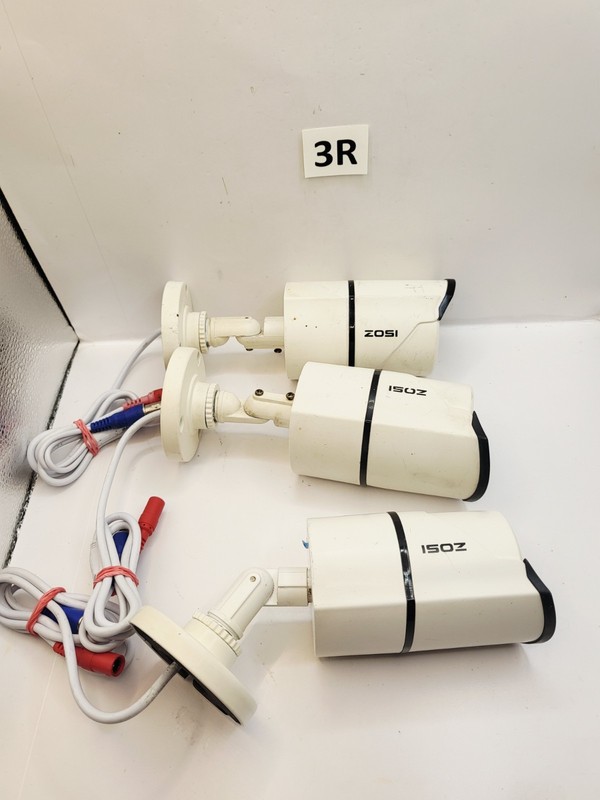 Zosi 1080P Digital Bullet Camera White lot of 3