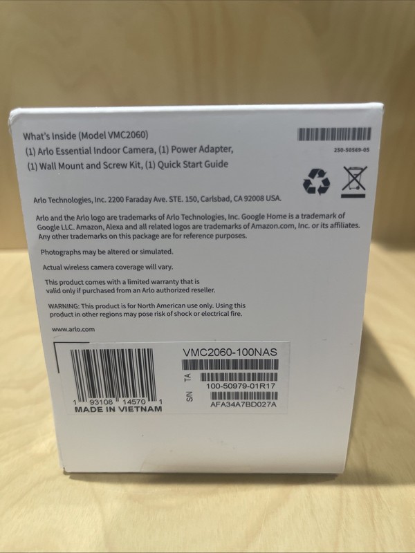 New Arlo Essential Indoor Camera 2nd Generation Black VMC2060-100NAS gallery