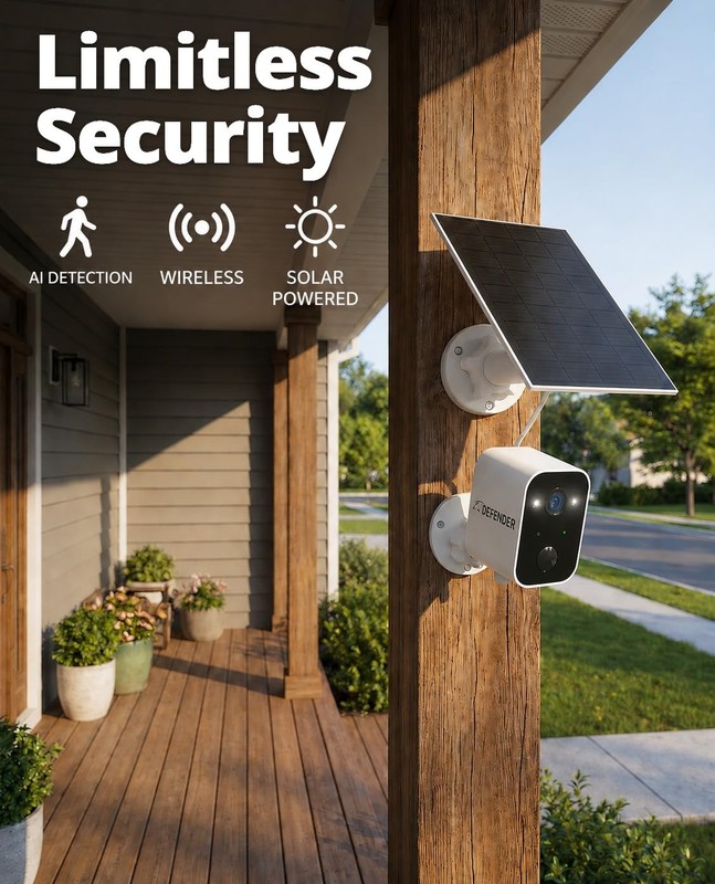 AI 4K Solar Powered Everwatch Battery Wireless Security Camera, AI Detection,... gallery