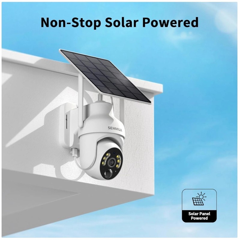 Solar-Powered 2K Security Cameras 2-Pack