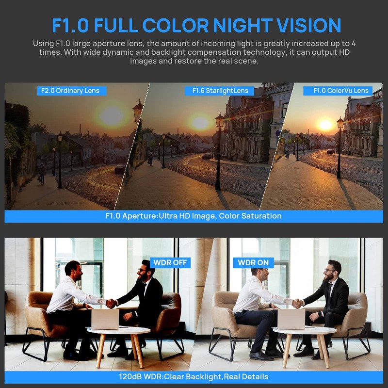 VIKYLIN 24h Full Color Bullet POE 8MP 4K IP Security CAMERA Bulit in Mic Outdoor gallery
