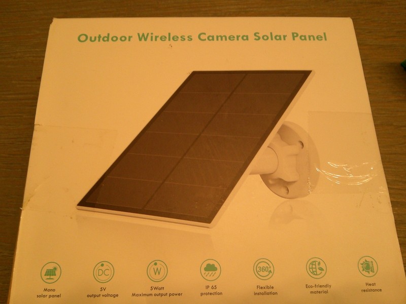 Solar Panel for Camera, Outdoor, Wireless, 5W 5V, 9.8ft, IP65, Solar Panel I.52