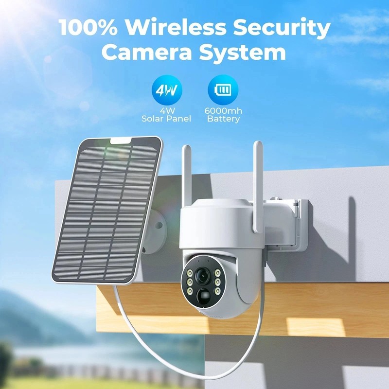 CAMCAMP Solar Security Camera System Wireless 2K Wifi Home Outdoor IP Camera HDD gallery