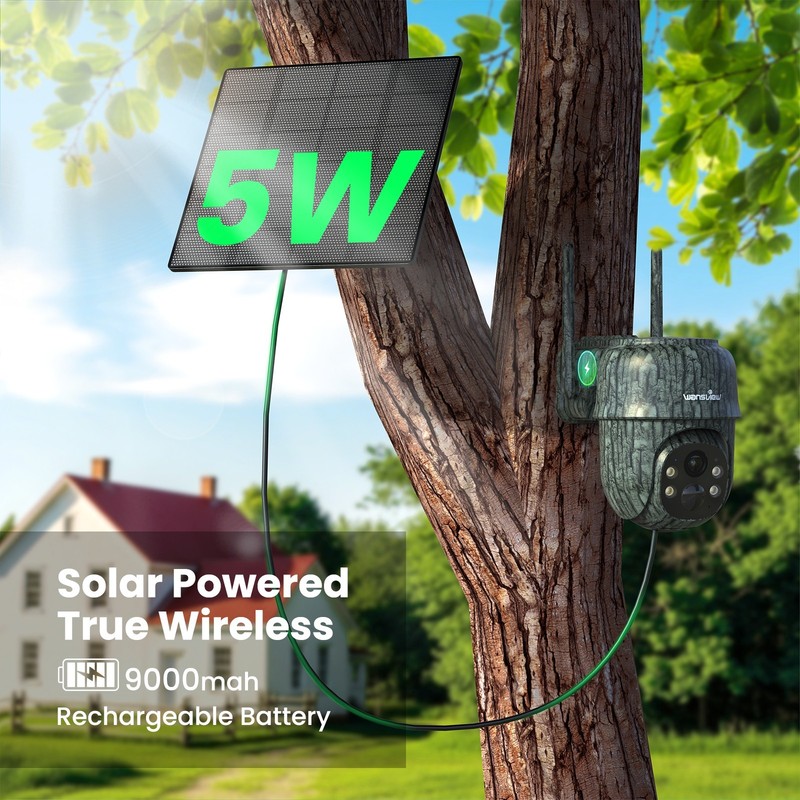 Wansview 4G LTE Cellular 2K 3MP Solar Battery Security Camera Outdoor Wireless gallery