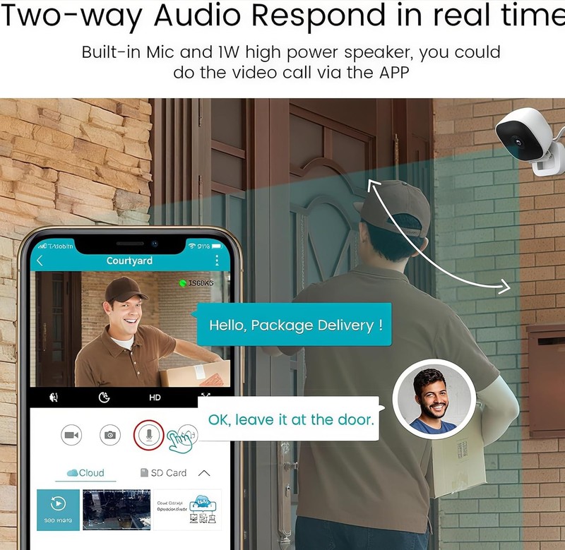 1080P HD WIFI Camara De Seguridad 360° PTZ Monitor Para Casa Interior Con Audio gallery