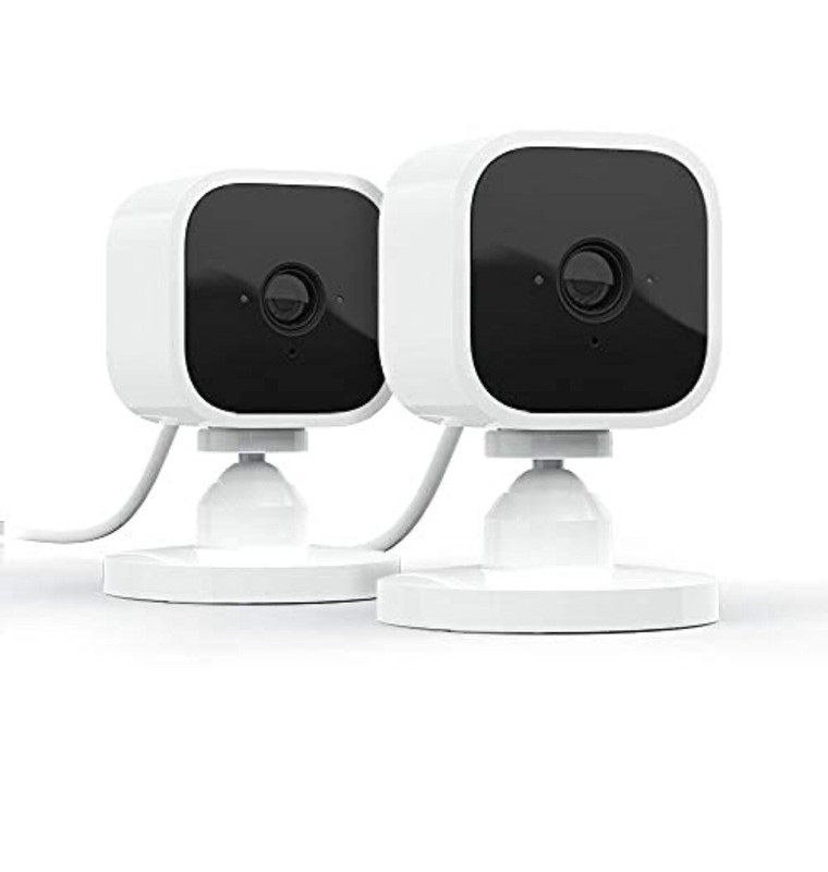 Blink Mini Compact Indoor Smart Security Camera 1080 HD Motion Detection 2-Set