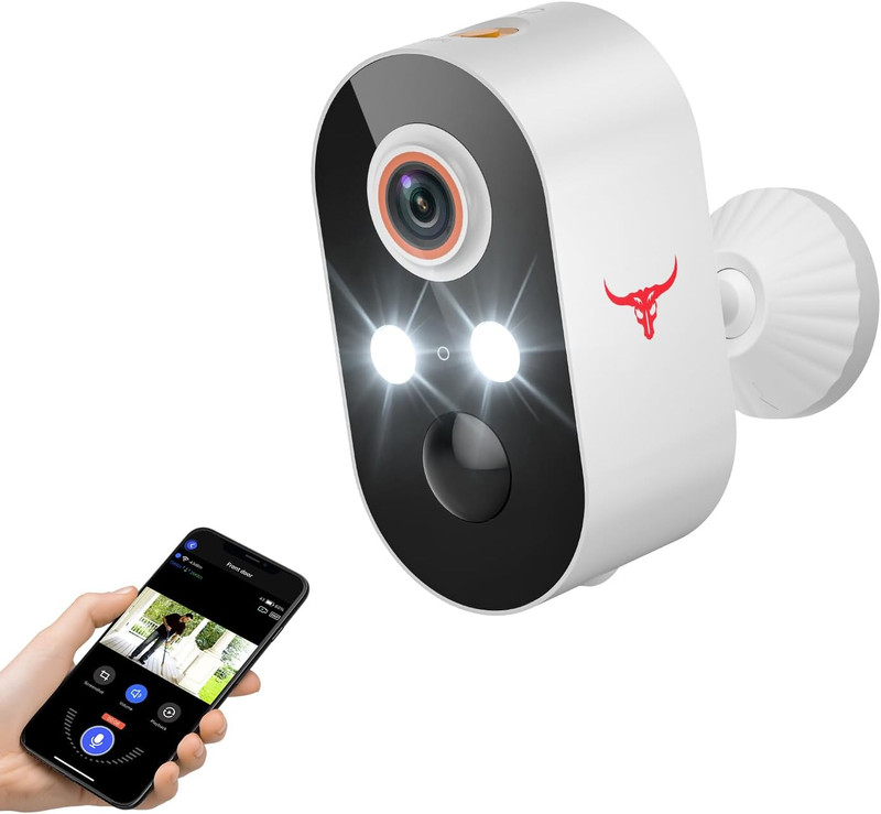 1080P Wireless Security Camera Outdoor, Battery Powered, AI Human Detection, Col gallery