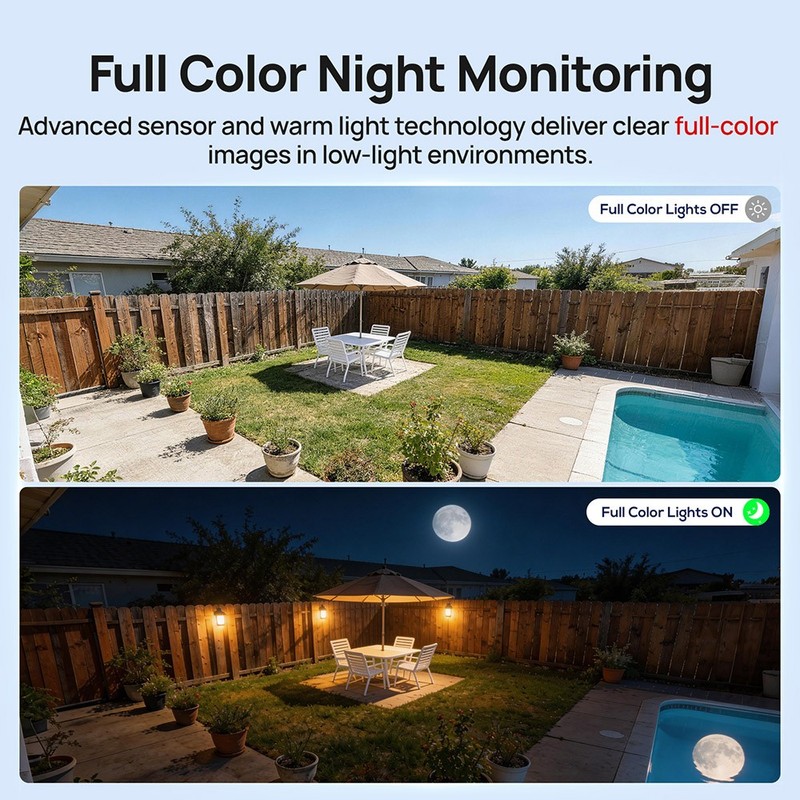 Vikylin 4MP POE IP Camera MIC Full Color+IR Dual Light Intrusion Tripwire Onvif gallery