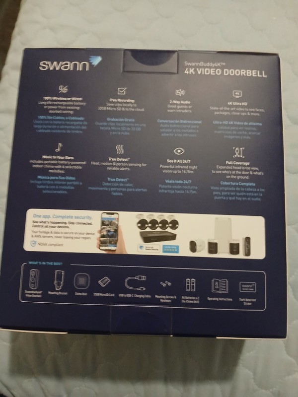 Swann SwannBuddy4K 4K Ultra HD Video Doorbell SWIFI-4KBUDDY-GL BRAND NEW gallery