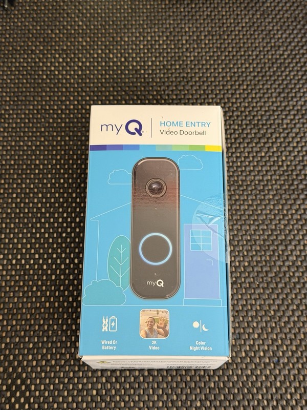 MyQ Video Doorbell 2K Camera Battery/Wired Color Night Vision