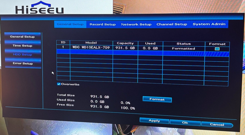 Hiseeu 8CH Wireless Security Camera System 4 Cameras 1TB HDD Tested Works gallery