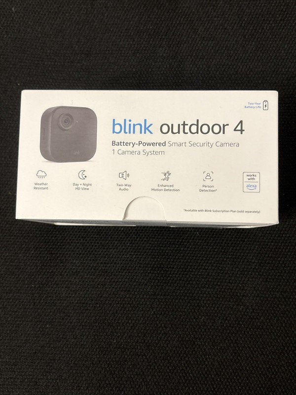 NEW - Blink Outdoor 4 Wire-Free Smart Security Camera, Works with Alexa - Black gallery