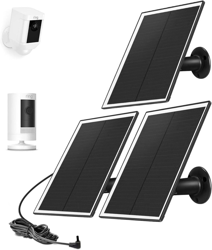Ri Ng Camera Solar Panel, Compatible with Ring Stick up Cam Battery, Ring Spotli